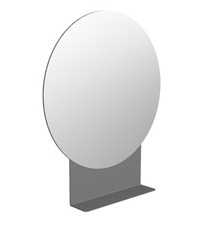 Miroir rond avec étagère